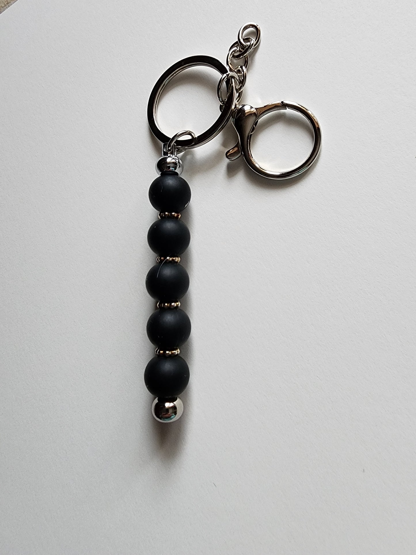 Black with Spacers Bar Keychain