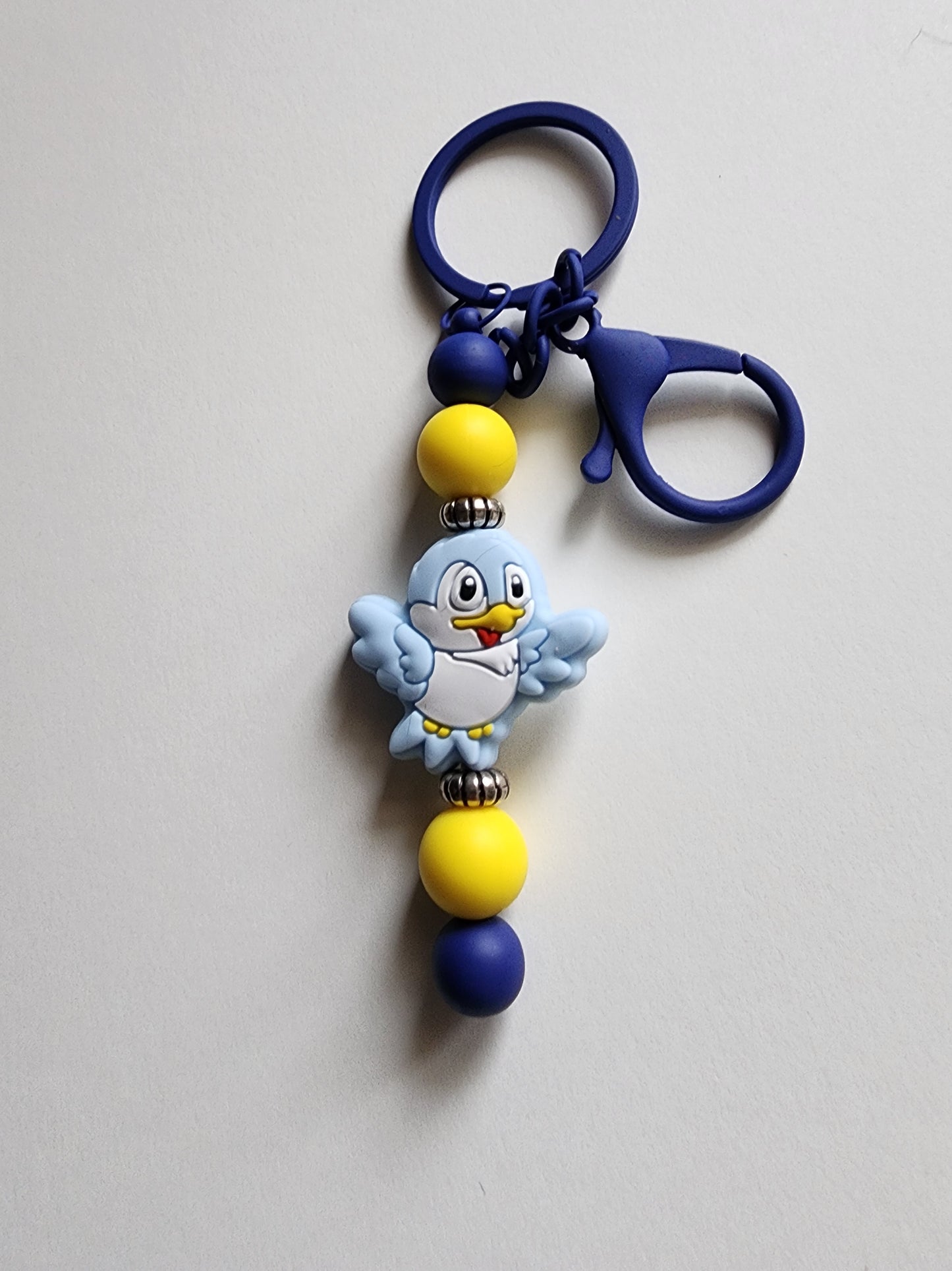 Light Blue Bird Bar Keychain