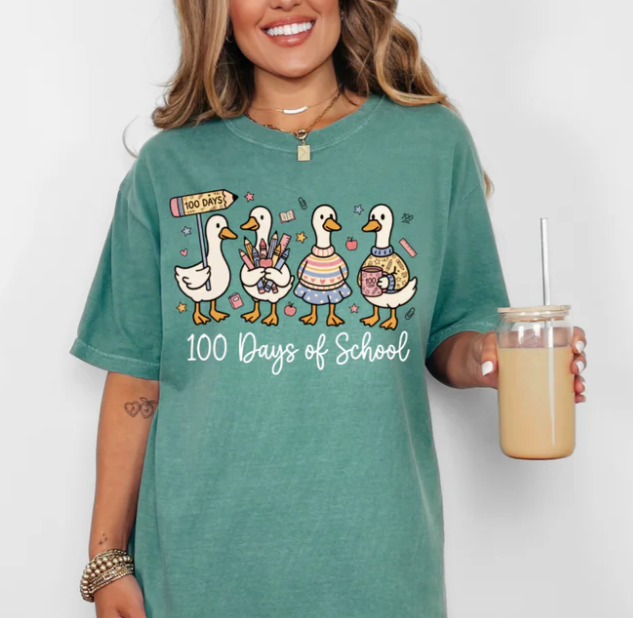 100 Days of School- Four Cute Geese