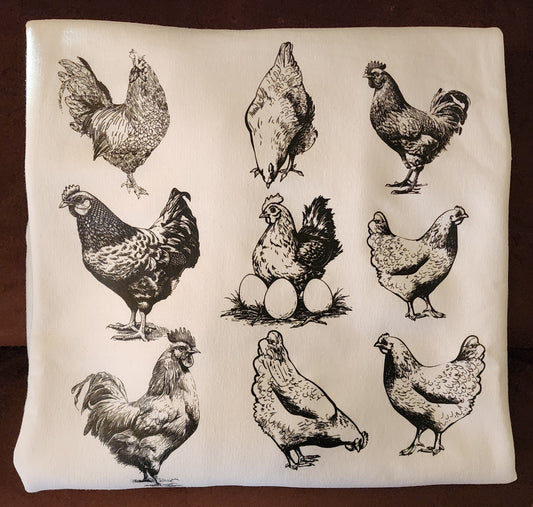 Chickens | White Crewneck