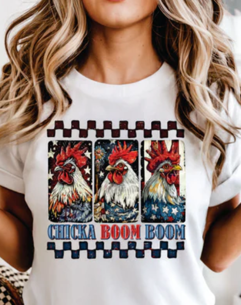 Patriotic Chicka Boom Boom Checkered
