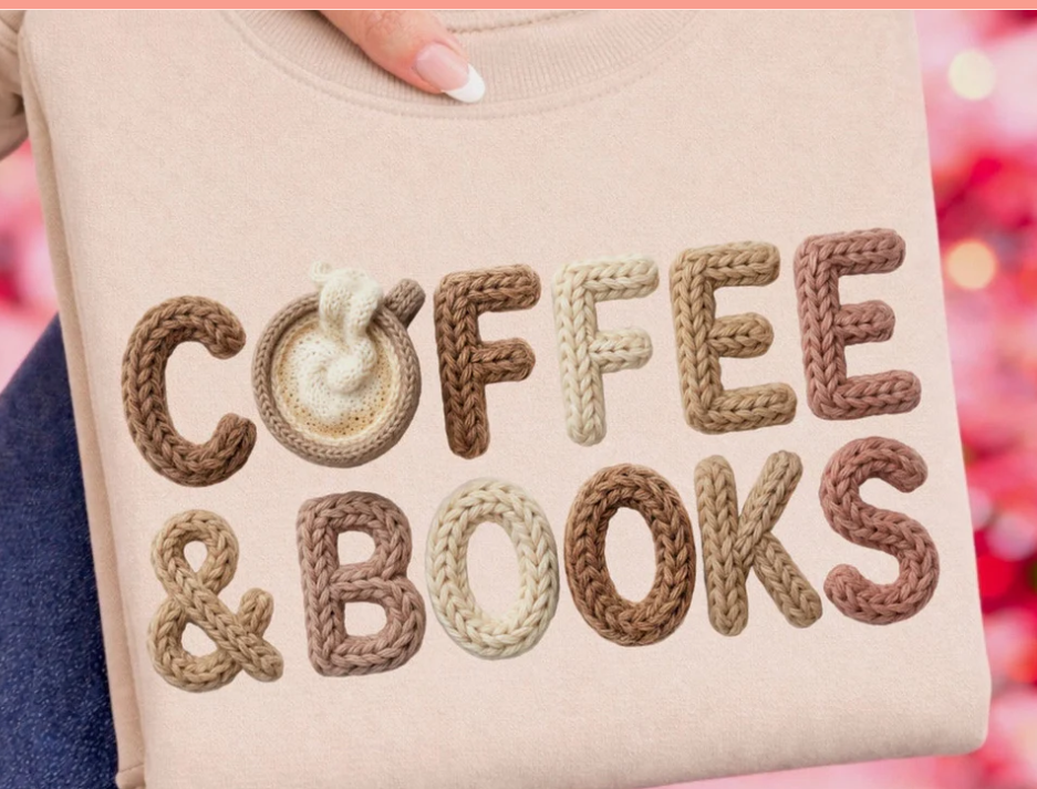 Coffee & Books w/coffee cup