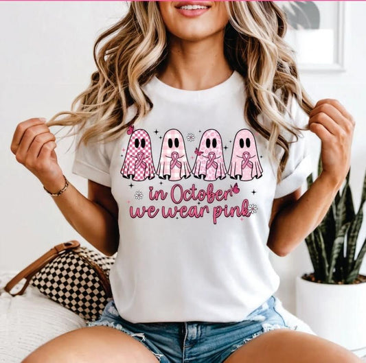 In Oct We Wear Pink- Ghosts and Ribbons