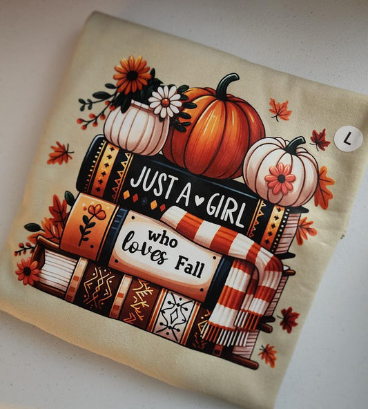 Just a Girl Who Loves Fall (books) - Large