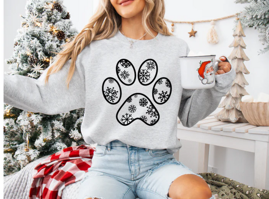 Paw with Snowflakes