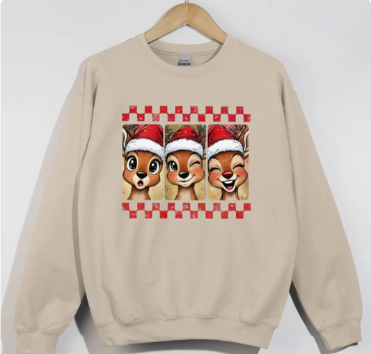 Reindeer Trio Checkered (Youth Sizes)