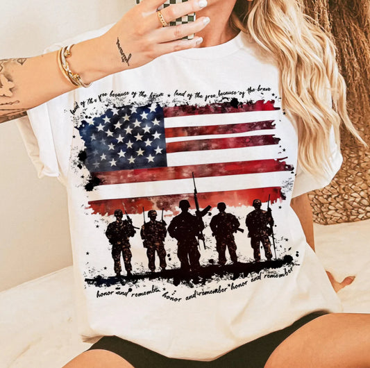 Flag with Service People