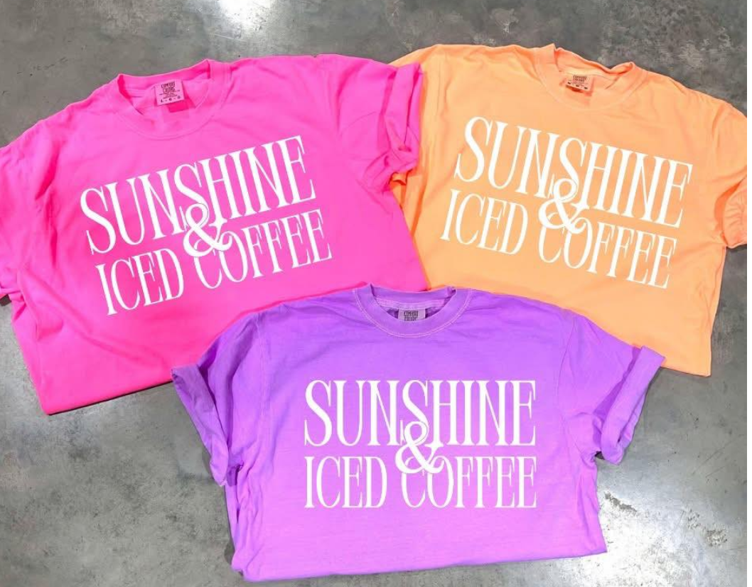 Sunshine & Iced Coffee- white